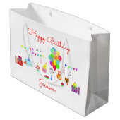 子カラフル供の誕生会 ラージペーパーバッグ (裏面アングル)