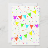 子カラフル供の誕生会 招待状 (裏面)