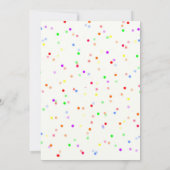 子カラフル供の誕生日パーティー 招待状 (裏面)