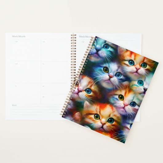 子カラフル猫 プランナー手帳 (ディスプレー)