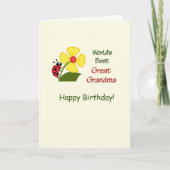 子カー素晴らしドからのおばあちゃん誕生日 カード (正面)