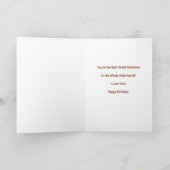 子カー素晴らしドからのおばあちゃん誕生日 カード (内部)