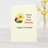 子カー素晴らしドからのおばあちゃん誕生日 カード (黄色い花)