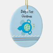 子ガメの初めてのクリスマス セラミックオーナメント (右)