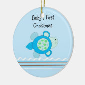 子ガメの初めてのクリスマス セラミックオーナメント (左)