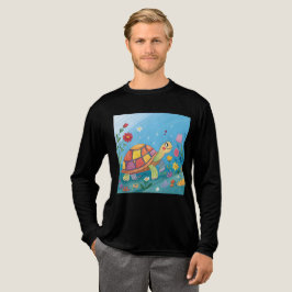 子ガメの絵 トライブレンドTシャツ