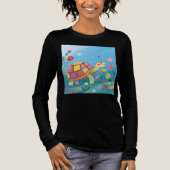 子ガメの絵 トライブレンドTシャツ (正面)