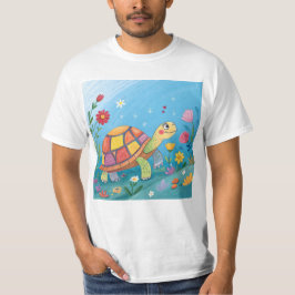 子ガメの絵 Tシャツ