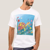 子ガメの絵 Tシャツ (正面)