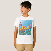 子ガメの絵 Tシャツ (正面フル)