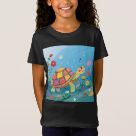 子ガメの絵 Tシャツ