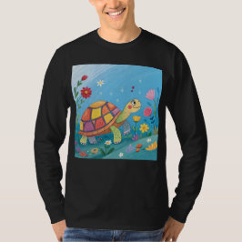 子ガメの絵 Tシャツ