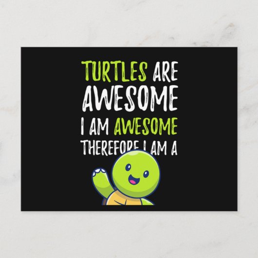 子ガメは素晴らしだから私はウミガメ ポストカード (正面)