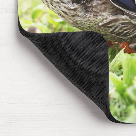 子ガモによって囲まれるメスのマガモ マウスパッド (コーナー)