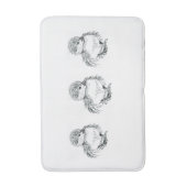 子ガモのバス・マットのペンとインクのイラストレーション バスマット (正面縦)