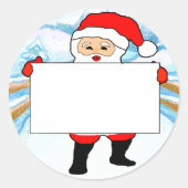 子クリスマスパーティー空白の名タグ ラウンドシール (正面)