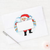 子クリスマスパーティー空白の名タグ ラウンドシール (封筒)