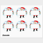 子クリスマスパーティー空白の名タグ ラウンドシール (シート)