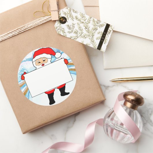 子クリスマスパーティー空白の名タグ ラウンドシール (ギフト)