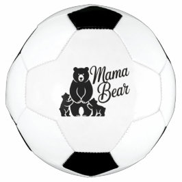 子グマとママグマ かわいい家族の熊 サッカーボール