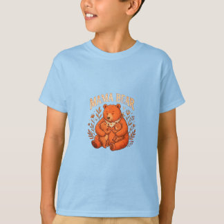子グマと可愛いママグマのイラスト Tシャツ