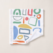 子スケッチカラフル行 バスタオルセット (ウォッシュタオル)