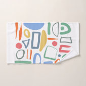 子スケッチカラフル行 バスタオルセット (ハンドタオル)