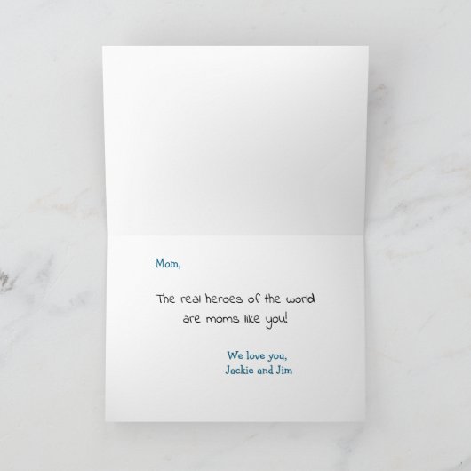 子スケッチ母の日 カード (内部)