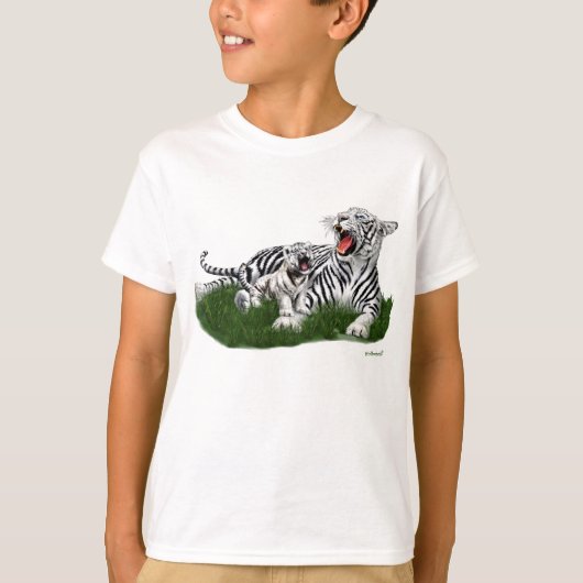 子トラに吠え方を教える Tシャツ (正面)
