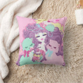 子ネコおよびアイスクリーム-失敗Kikaの枕 クッション (ブランケット)