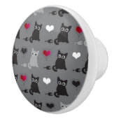 子ネコおよびネズミパターン セラミックノブ (右)