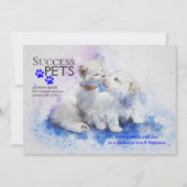 子ネコおよび子犬の採用の中心の発表 招待状 (正面)