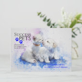 子ネコおよび子犬の採用の中心の発表 招待状 (スタンド正面)