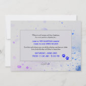 子ネコおよび子犬の採用の中心の発表 招待状 (裏面)