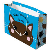 子ネコかわいい子の誕生日パーティー ラージペーパーバッグ (裏面アングル)