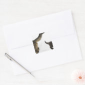 子ネコが母尾を見上げる スクエアシール (封筒)