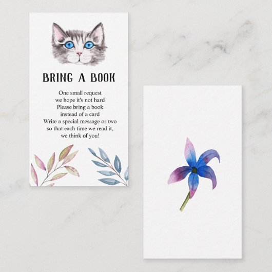 子ネコちゃんネコちゃんシャワーでブックエンクロージャーを持ち込む エンクロージャーカード (正面/裏面)