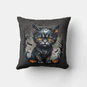 子ネコとカボチャのハロウィーンの夜。 クッション (裏面)