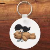 子ネコとテディベア キーホルダー (正面)