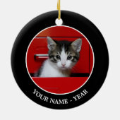 子ネコのかいま見ること セラミックオーナメント (裏面)