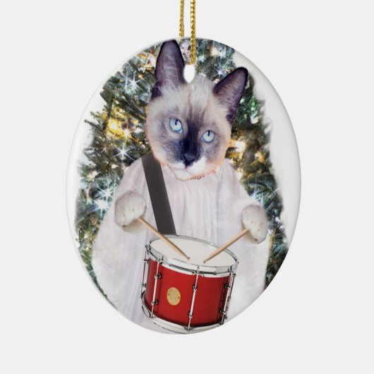 子ネコのキャロルのパーソナライズな休日のオーナメント セラミックオーナメント (右)