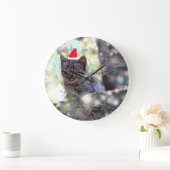 子ネコのクリスマスの時間(大きい)柱時計 ラージ壁時計 (ホーム)