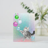 子ネコのクリスマス シーズンポストカード (スタンド正面)