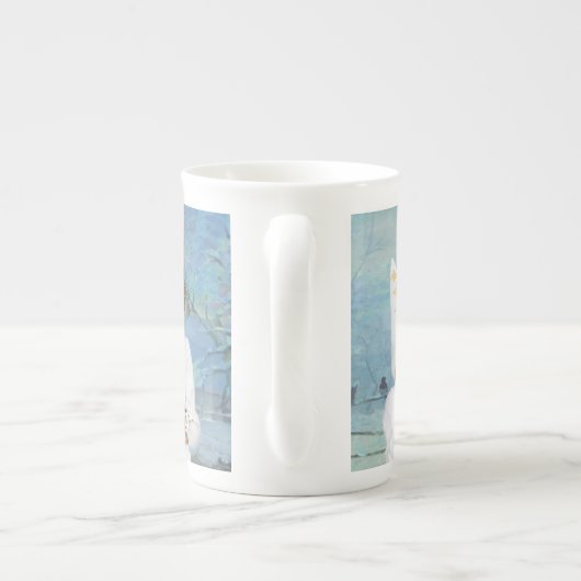 子ネコのサンタルシアのティーカップ ボーンチャイナマグカップ (裏面)