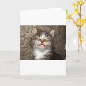子ネコのスマイル カード (黄色い花)