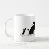 子ネコのマグを持つ猫 コーヒーマグカップ (左)