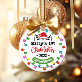 子ネコの初めてのクリスマスネコの初めてのクリスマス セラミックオーナメント