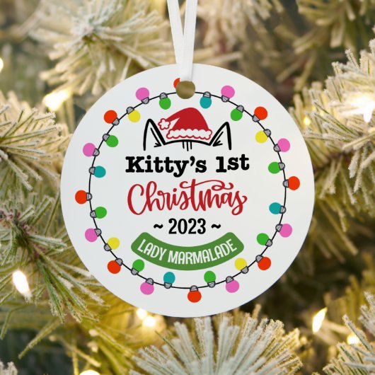 子ネコの初めてのクリスマスネコの初めてのクリスマス メタルオーナメント (インサイチュ)