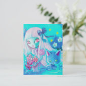 子ネコの夢 ポストカード (スタンド正面)