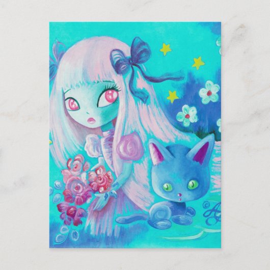 子ネコの夢 ポストカード (正面)